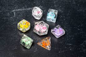 16mm Resin Poly Dice Set - Love