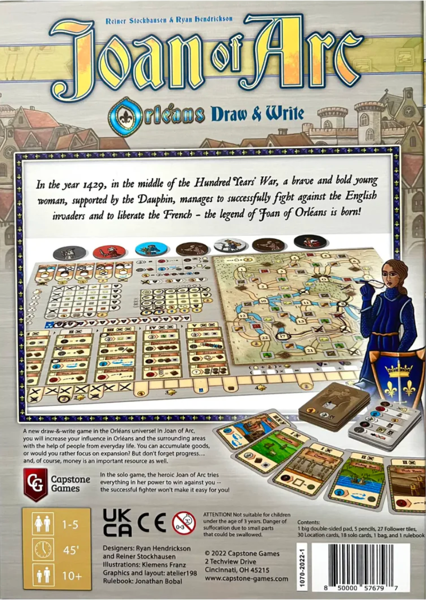 Joan of Arc: Orleans Draw & Write