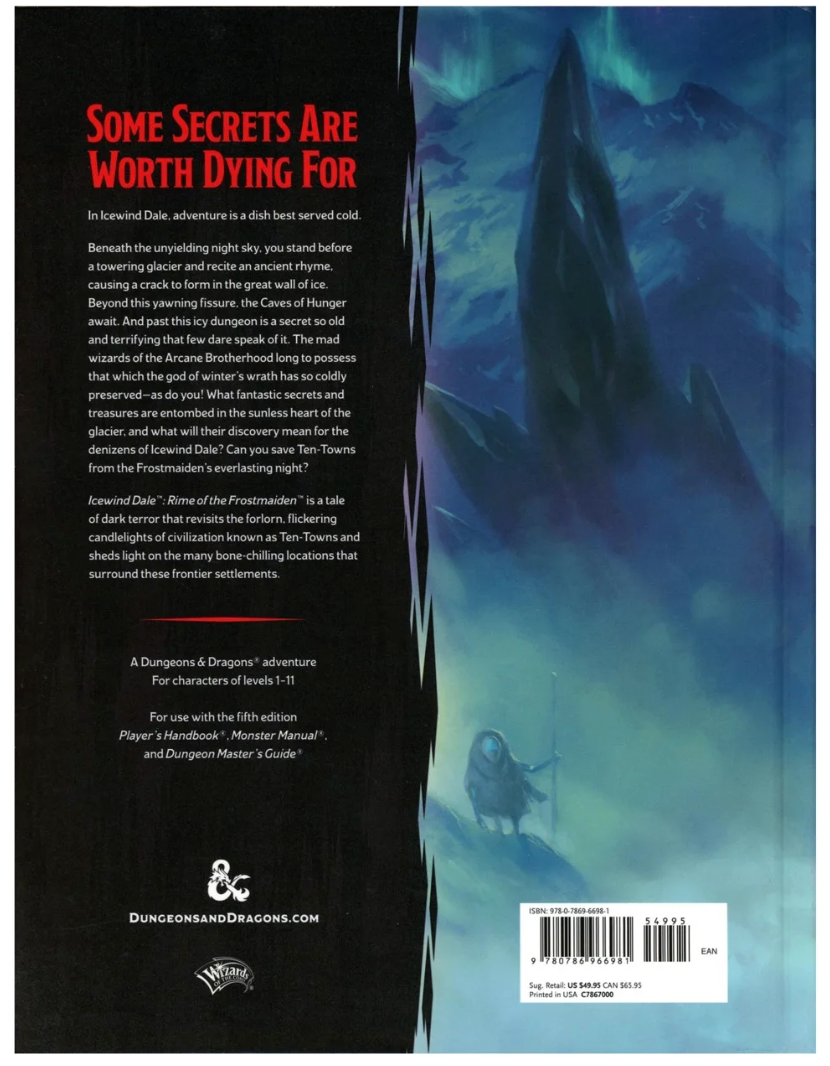 Icewind Dale: Rime of the Frostmaiden D&D Book