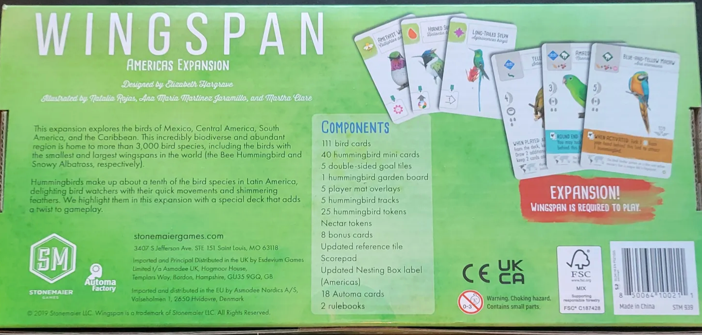 Wingspan: Americas Expansion