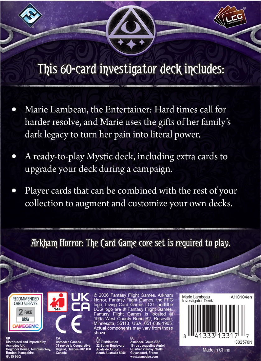 Arkham Horror: The Card Game - Marie Lambeau: Investigator Starter Deck
