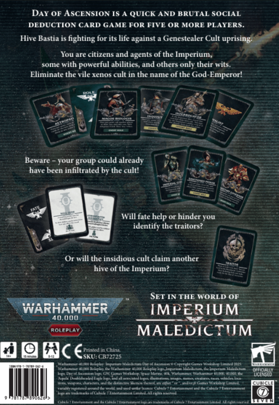 Warhammer 40K Roleplay: Day of Ascension Card Game