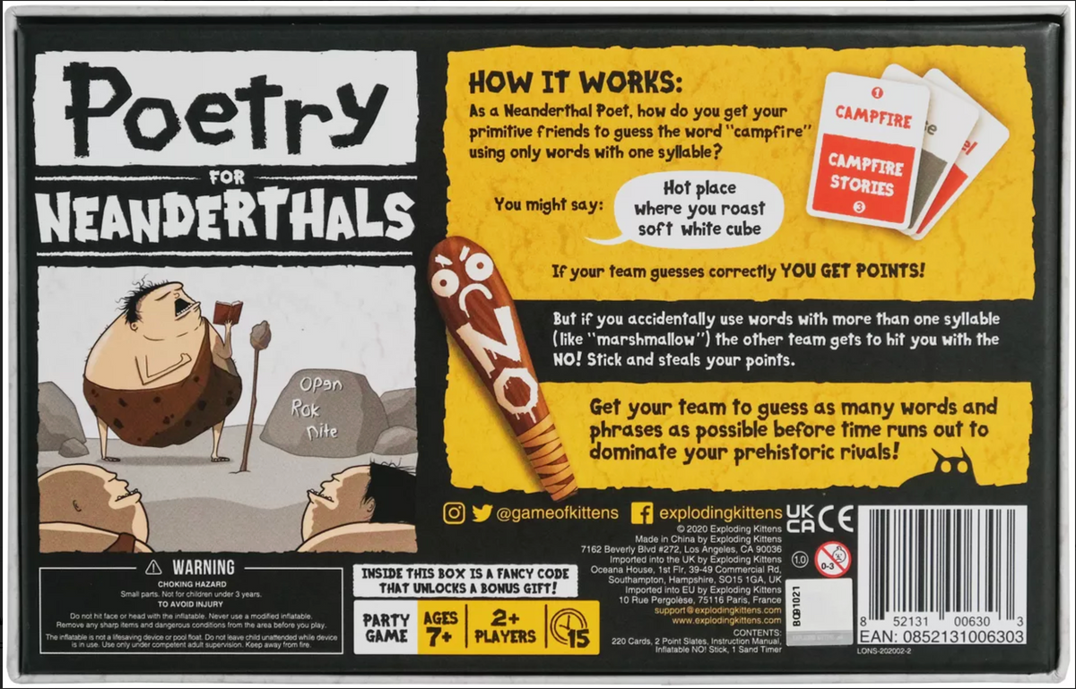 Poetry for Neaderthals: Original Edition
