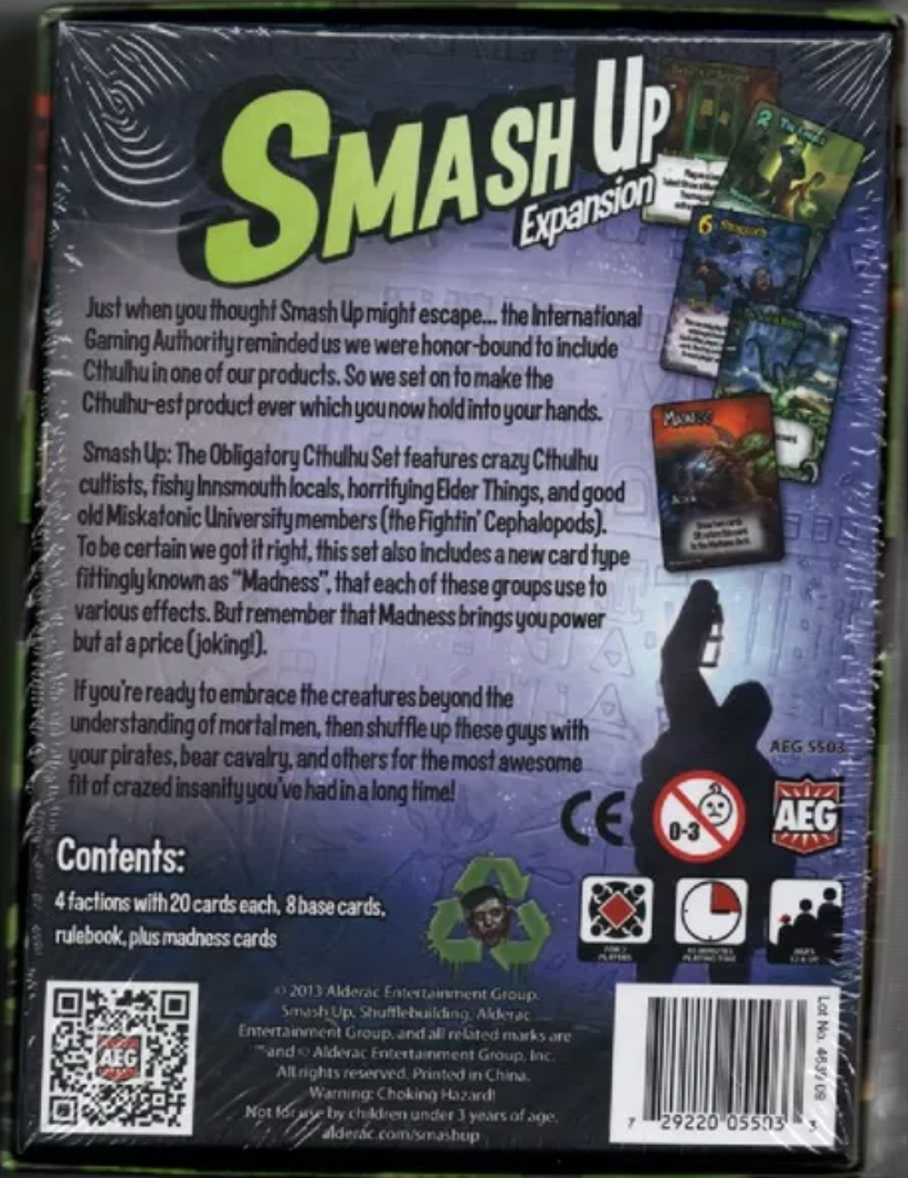 Smash Up: The Obligatory Cthulhu Set Expansion