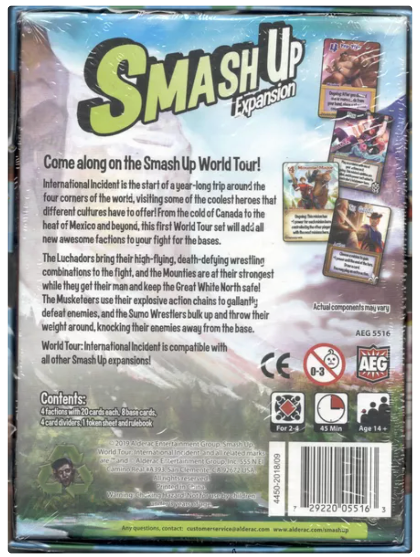 Smash Up: World Tour: International Incident Expansion