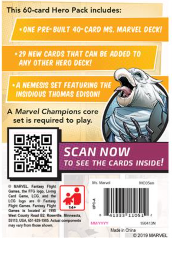 Marvel Champions: Ms Marvel Hero Pack